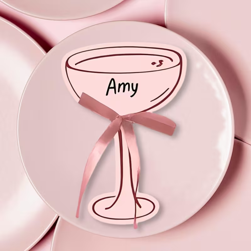 20pcs Pink Cocktail-Shaped Nam - огляд і ціна Graded Card Display
