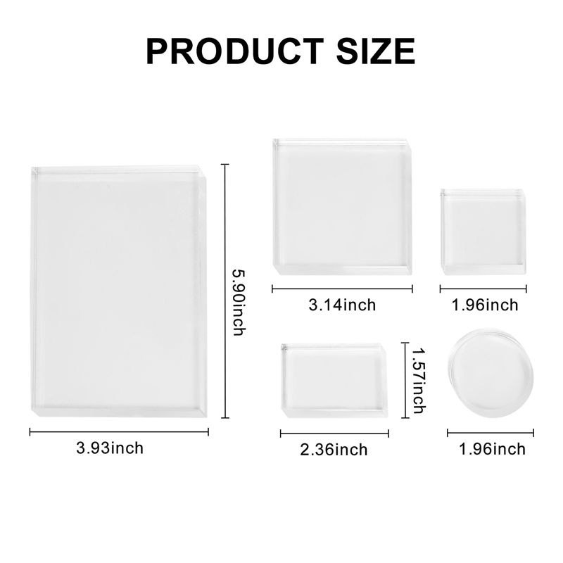 DT19 10Pc Clear Acrylic Stamp  - огляд і ціна Display Risers Set