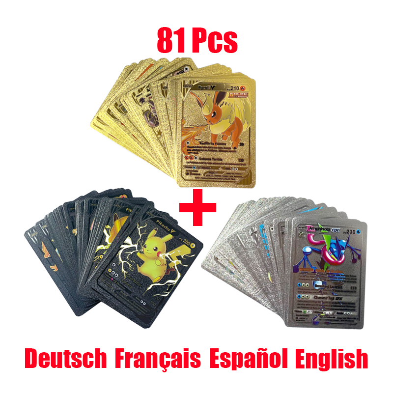 81-15Pcs Pokemon Cards Gold Si - огляд і ціна Pokemon Binder Card